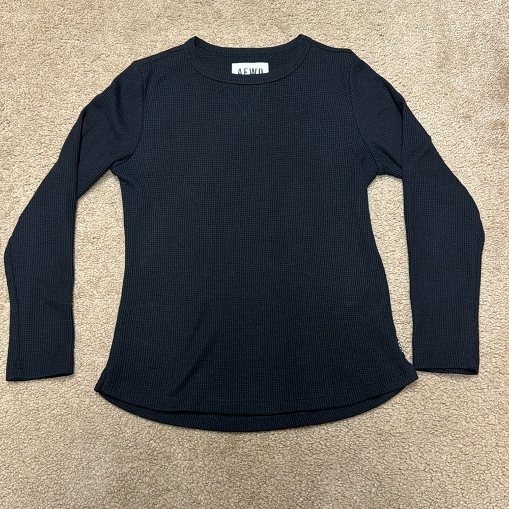 Alpha Forward women waffle long sleeve tee. Small